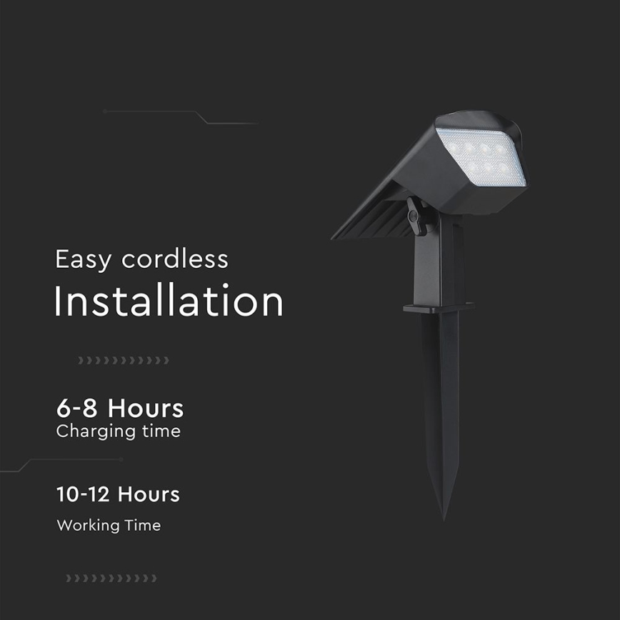 LED Solární svítidlo 2v1 LED/1,3W/3,7V 3000/4000/6400K IP65 1200 mAh