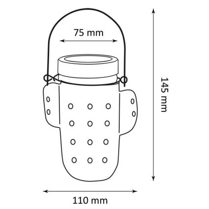 LED Solární svítidlo CACTUS LED/1,2V IP44