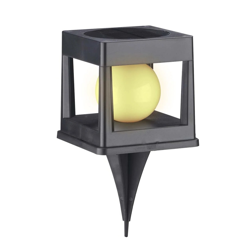 LED Solární svítidlo CUBO LED/3,7V 1200 mAh IP44 černá