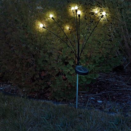 LED Solární svítidlo FIORINI 8xLED/1,2V 600 mAh IP44 černá