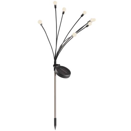 LED Solární svítidlo FIORINI 8xLED/1,2V 600 mAh IP44 černá