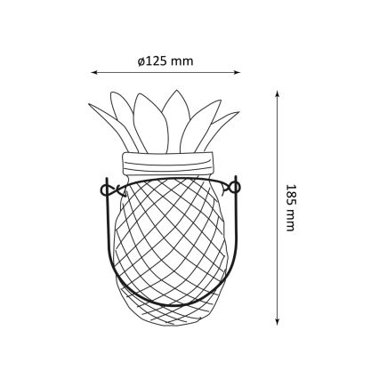 LED Solární svítidlo JAR LED/1,2V IP44 ananas