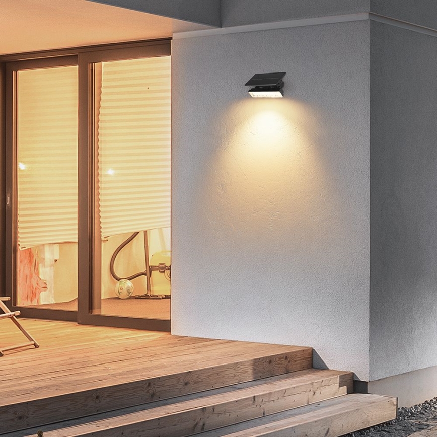 LED Solární svítidlo LED/0,9W/3,7V 3000K IP65 černá