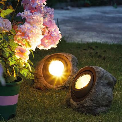 LED Solární svítidlo LED/1,2V 1000 mAh IP44 kámen