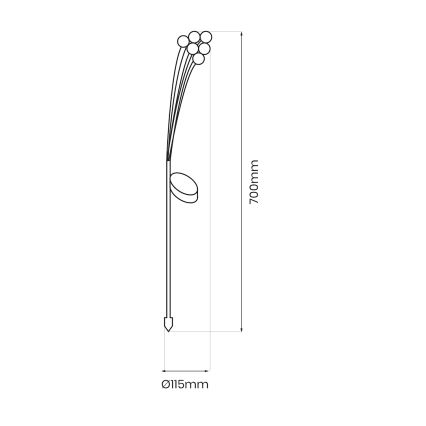 LED Solární svítidlo MULTI LED/0,06W/1,2V 150 mAh IP44 černá