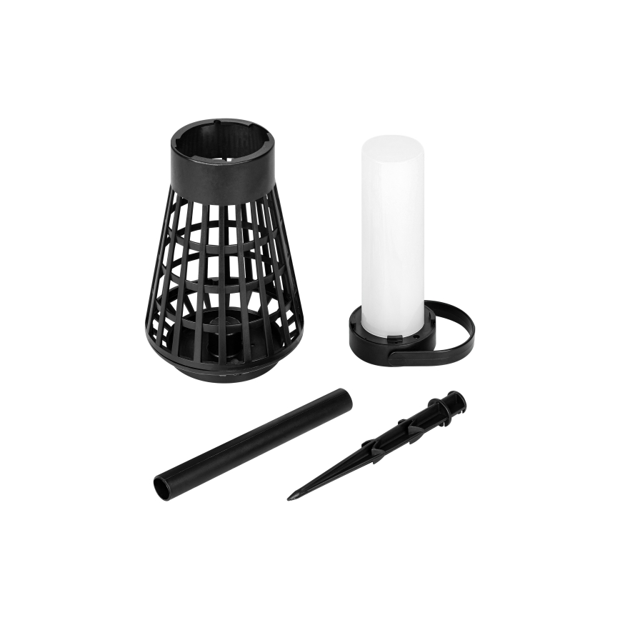LED Solární svítidlo se senzorem 2v1 LED/1W/3,7V IP54 300 mAh černá