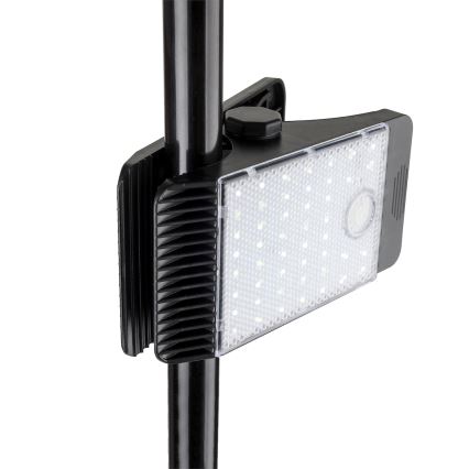 LED Solární svítidlo se senzorem pohybu a soumraku CLIPS LED/4W/1200 mAh 3,7V IP44 černá