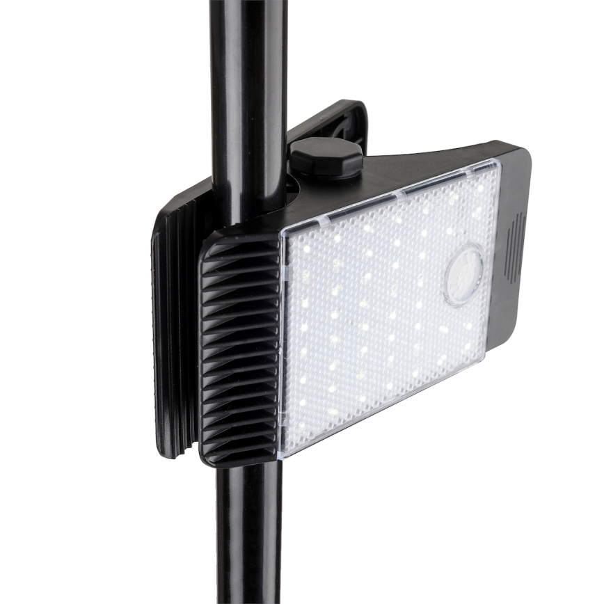 LED Solární svítidlo se senzorem pohybu a soumraku CLIPS LED/4W/1200 mAh 3,7V IP44 černá