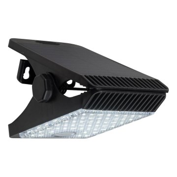 LED Solární svítidlo se senzorem pohybu a soumraku CLIPS LED/4W/1200 mAh 3,7V IP44 černá