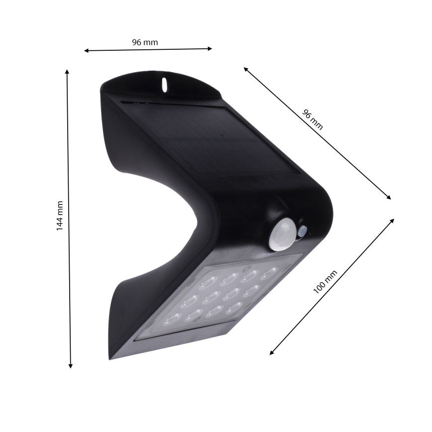 LED Solární svítidlo se senzorem pohybu LED/1,5W/1200 mAh 3,7V IP65