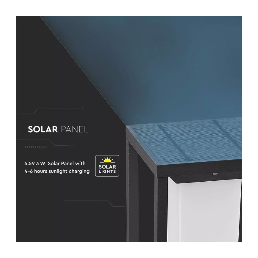 LED Solární svítidlo se senzorem SAMSUNG CHIP LED/2W/3,7V IP65
