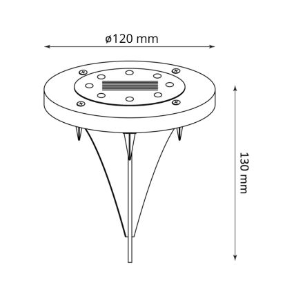 LED Solární svítidlo SOL LED/1,2V IP44