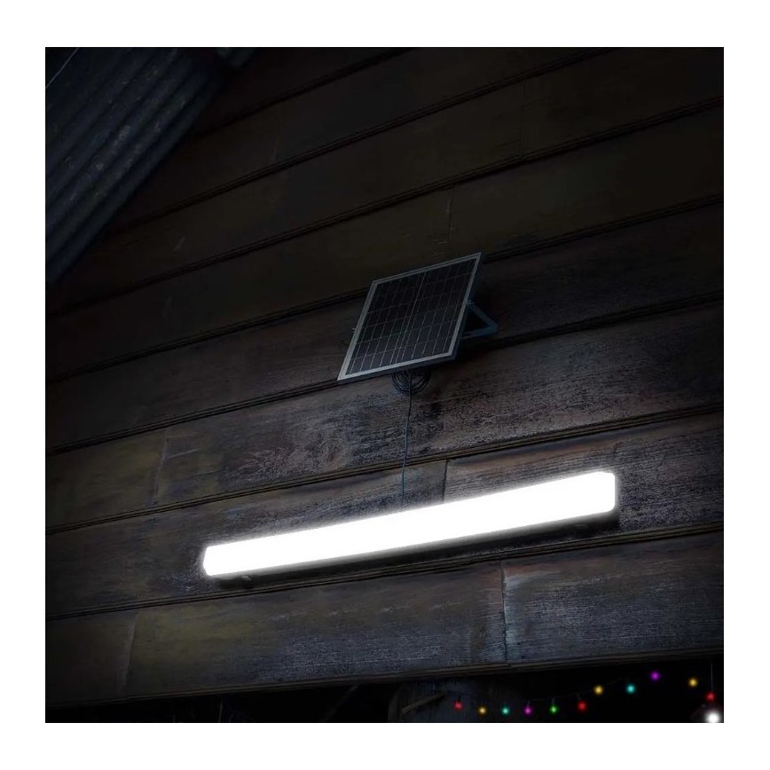 LED Stmívatelné solární technické svítidlo se senzorem LED/25W/230V 3000K/4000K/6400K IP65 + dálkové ovládání