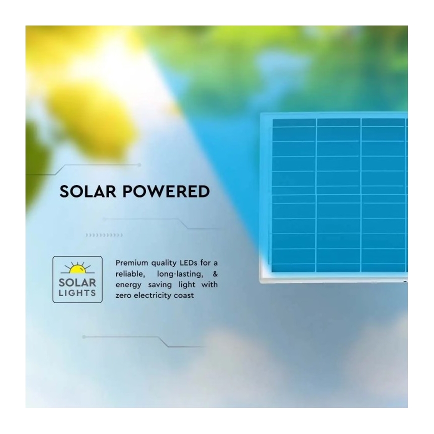 LED Stmívatelné solární technické svítidlo se senzorem LED/25W/230V 3000K/4000K/6400K IP65 + dálkové ovládání