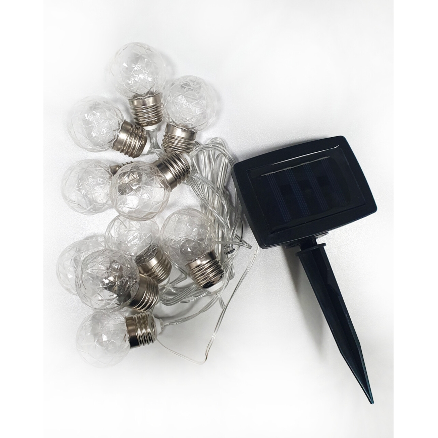 LED Solární venkovní řetěz 10xLED/1,2V 300 mAh 2,2 m IP44