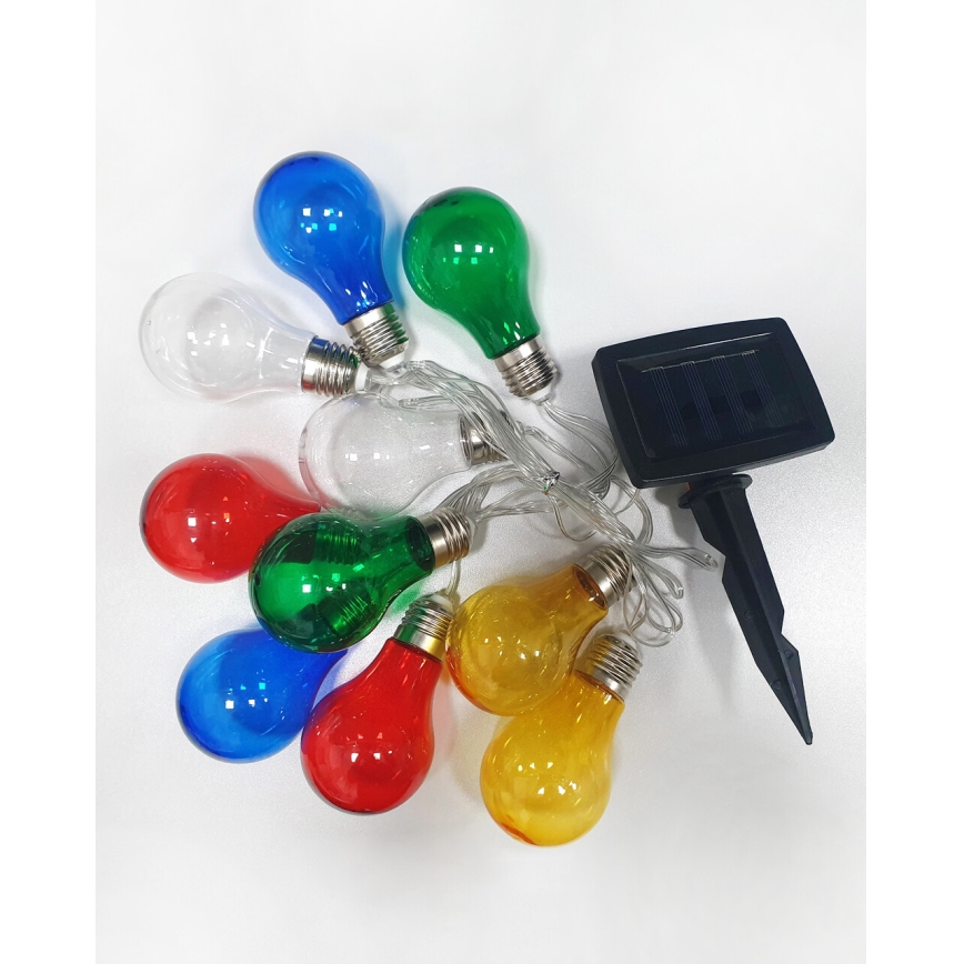 LED Solární venkovní řetěz 10xLED/1,2V 300 mAh 2,2 m IP44 multicolor