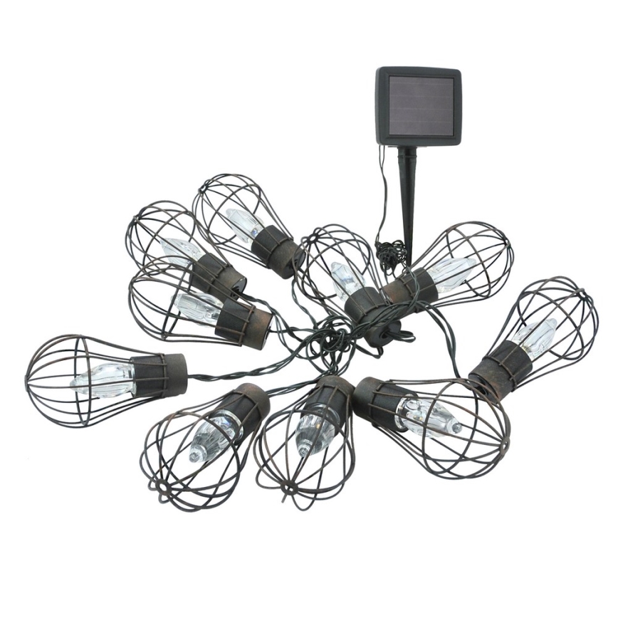 LED Solární venkovní řetěz 10xLED/1,2V 300 mAh 3,8 m IP44