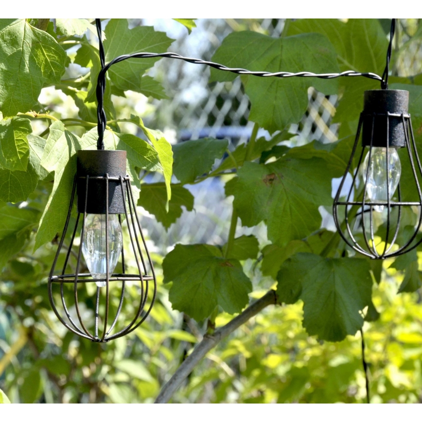 LED Solární venkovní řetěz 10xLED/1,2V 300 mAh 3,8 m IP44