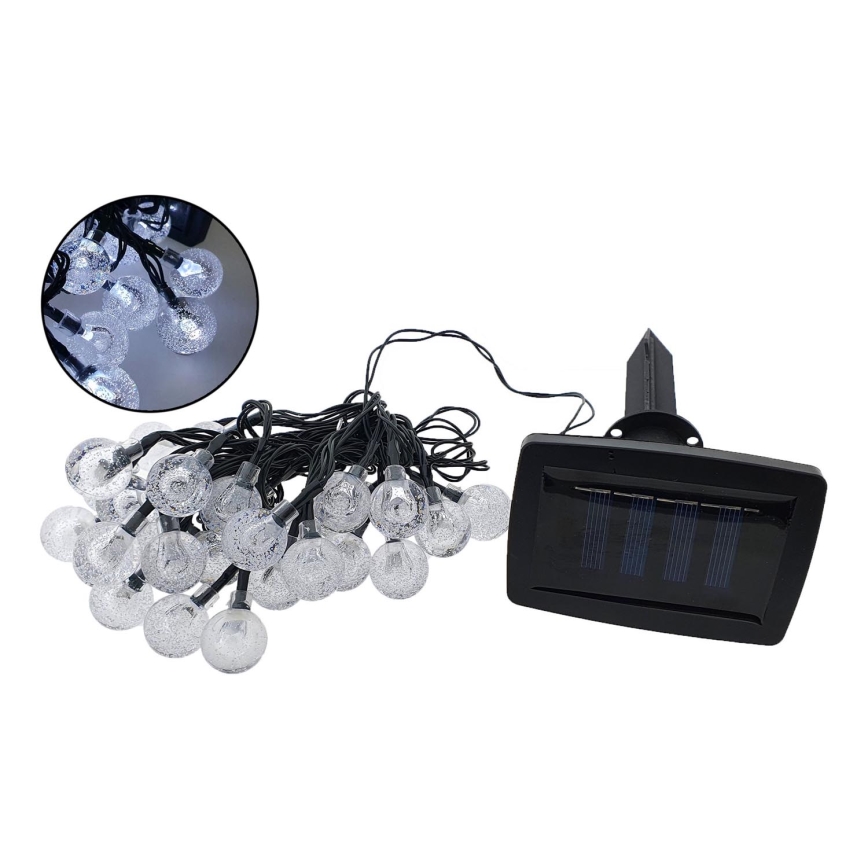 LED Solární venkovní řetěz 30xLED/1,2V 300 mAh 6,5 m IP44