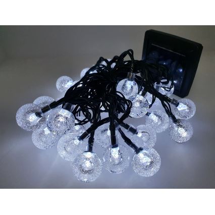 LED Solární venkovní řetěz 30xLED/1,2V 300 mAh 6,5 m IP44