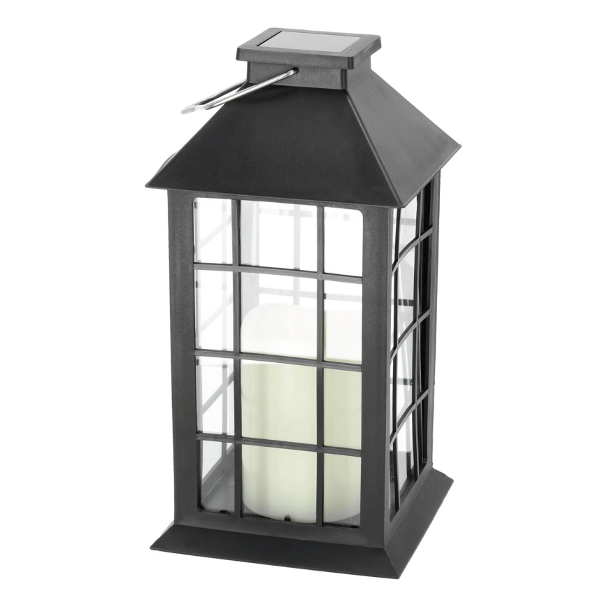 LED Solární závěsné svítidlo LED/0,02W/1,2V 1xAA 2700K IP44 200 mAh černá