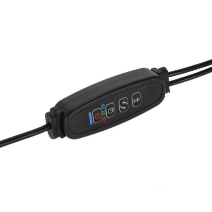 LED Stmívatelná flexibilní stolní lampa s klipem pro pěstování rostlin VITARO 2xLED/4W/230V černá