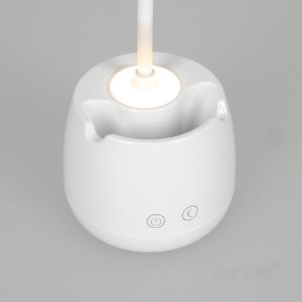 LED Stmívatelná flexibilní nabíjecí stolní lampa LUSIA LED/5W/5V 3000/4000K 1200 mAh bílá