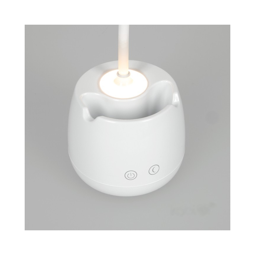LED Stmívatelná flexibilní nabíjecí stolní lampa LUSIA LED/5W/5V 3000/4000K 1200 mAh bílá