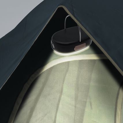 LED Stmívatelná nabíjecí lampa s funkcí powerbanky K4 LED/1W/5V 3000-6500K IPX4 4000 mAh černá