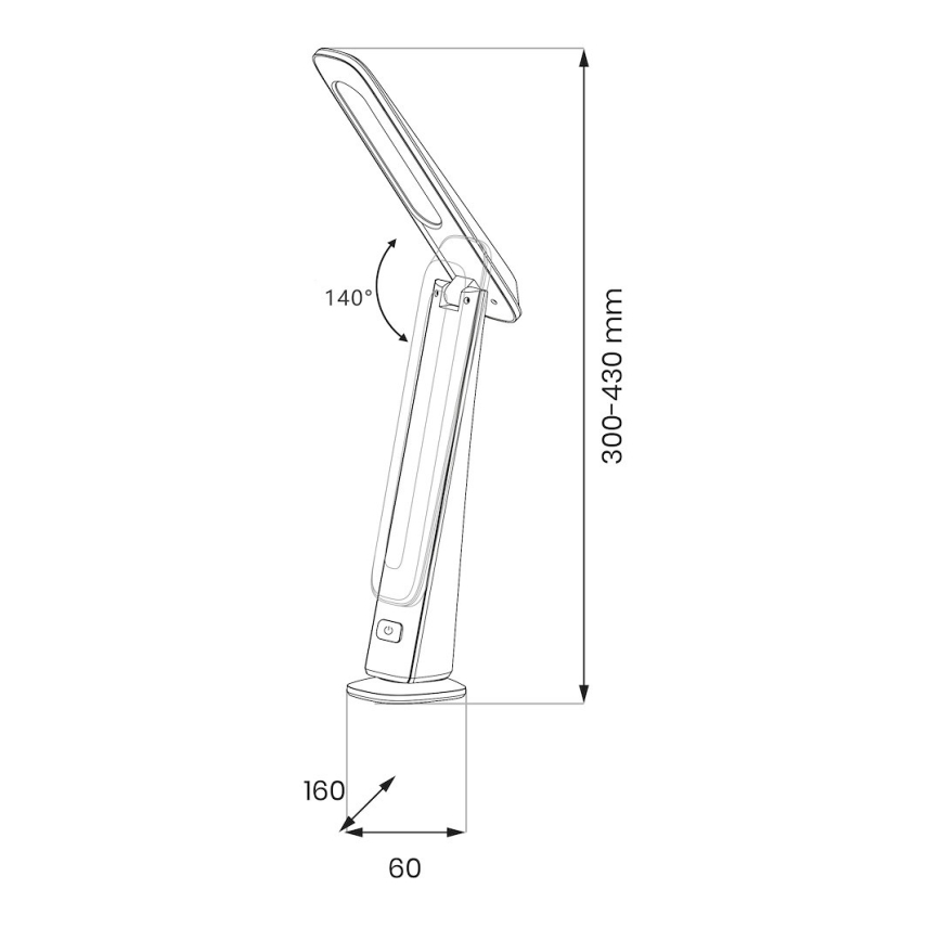 LED Stmívatelná nabíjecí stolní lampa TOP LED/4W/5V 1800 mAh 3000/4000/5000K hnědá/černá
