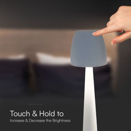 LED Stmívatelná nabíjecí dotyková stolní lampa LED/3W/5V 3000-6000K 1800 mAh bílá