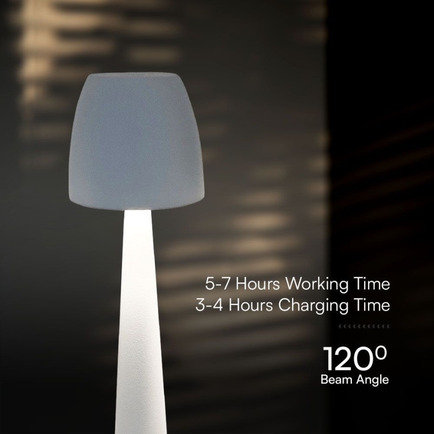 LED Stmívatelná nabíjecí dotyková stolní lampa LED/3W/5V 3000-6000K 1800 mAh bílá