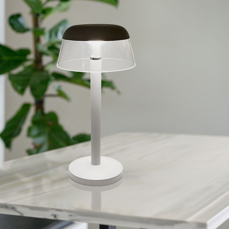 LED Stmívatelná nabíjecí dotyková stolní lampa LED/3W/5V 3000-6000K 1800 mAh bílá