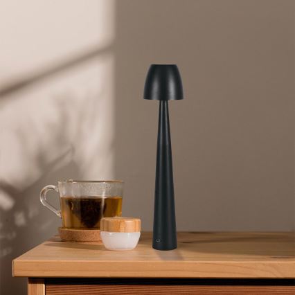 LED Stmívatelná nabíjecí dotyková stolní lampa LED/3W/5V 3000-6000K 1800 mAh černá