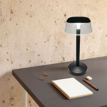 LED Stmívatelná nabíjecí dotyková stolní lampa LED/3W/5V 3000-6000K 1800 mAh černá