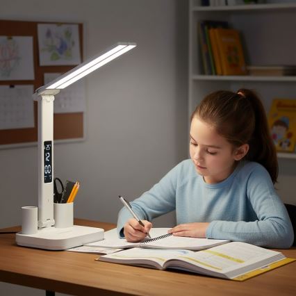 LED Stmívatelná nabíjecí stolní lampa NOBLITE P LED/5W/5V 3000/4000/6000K 2200 mAh bílá