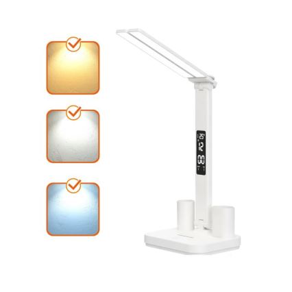 LED Stmívatelná nabíjecí stolní lampa NOBLITE P LED/5W/5V 3000/4000/6000K 2200 mAh bílá