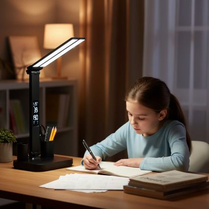 LED Stmívatelná nabíjecí stolní lampa NOBLITE P LED/5W/5V 3000/4000/6000K 2200 mAh černá