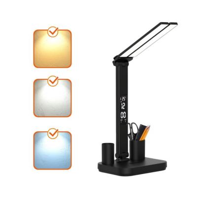 LED Stmívatelná nabíjecí stolní lampa NOBLITE P LED/5W/5V 3000/4000/6000K 2200 mAh černá