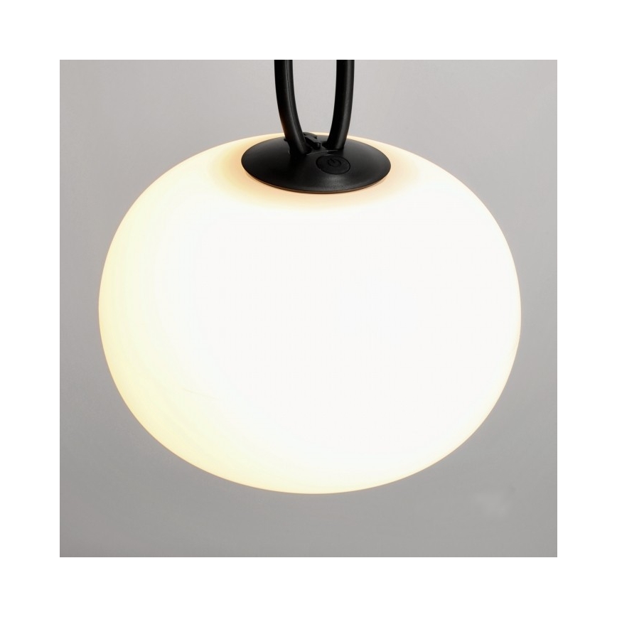 LED Stmívatelné nabíjecí venkovní svítidlo VENEZIA LED/1,5W/5V 2500K IP54 2600 mAh černá