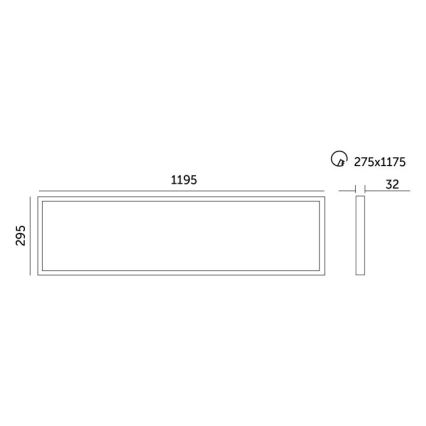 LED Stmívatelný podhledový panel CAPRI LED/25/36/40W/230V 3000/4000/5700K IP44 30x120 cm