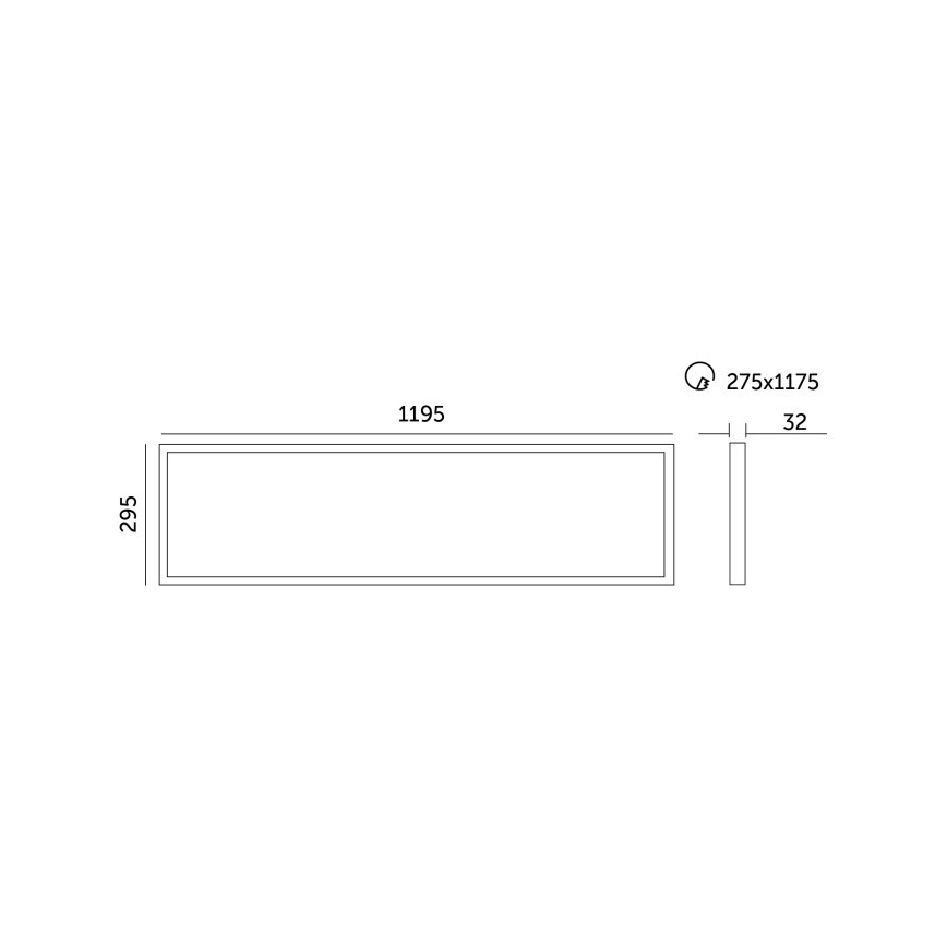 LED Stmívatelný podhledový panel CAPRI LED/25/36/40W/230V 3000/4000/5700K IP44 30x120 cm