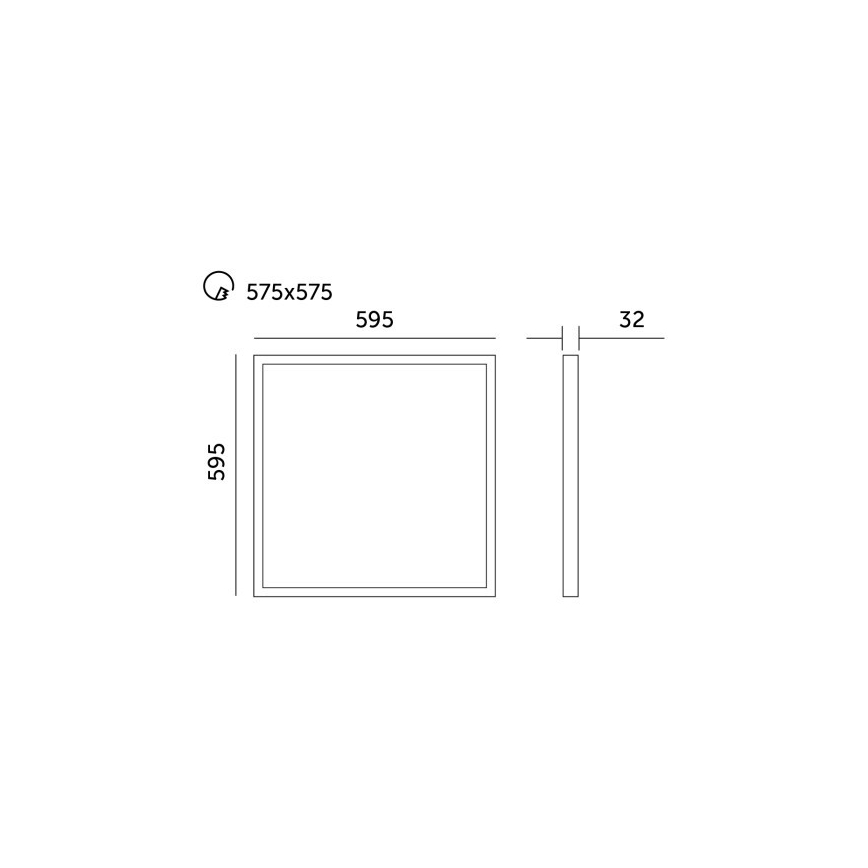 LED Stmívatelný podhledový panel CAPRI LED/25/36/40W/230V 3000/4000/5700K UGR19 IP44 60x60 cm