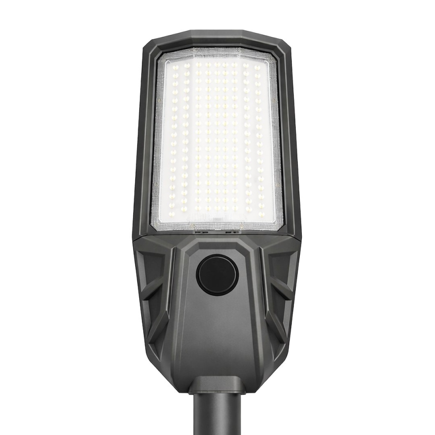 LED Stmívatelná pouliční lampa se senzorem a solárním panelem KOBRA LED/400W/3,2V 24000 mAh IP65 antracit + dálkové ovládání