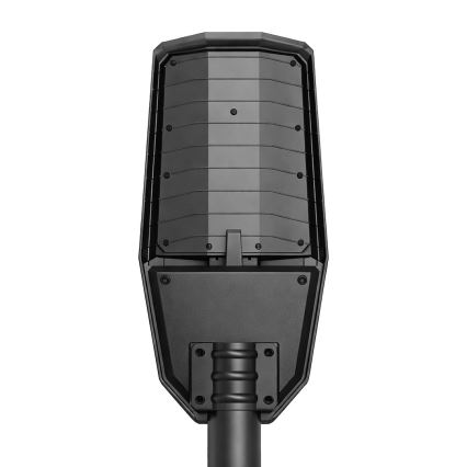 LED Stmívatelná pouliční lampa se senzorem a solárním panelem KOBRA LED/400W/3,2V 24000 mAh IP65 antracit + dálkové ovládání