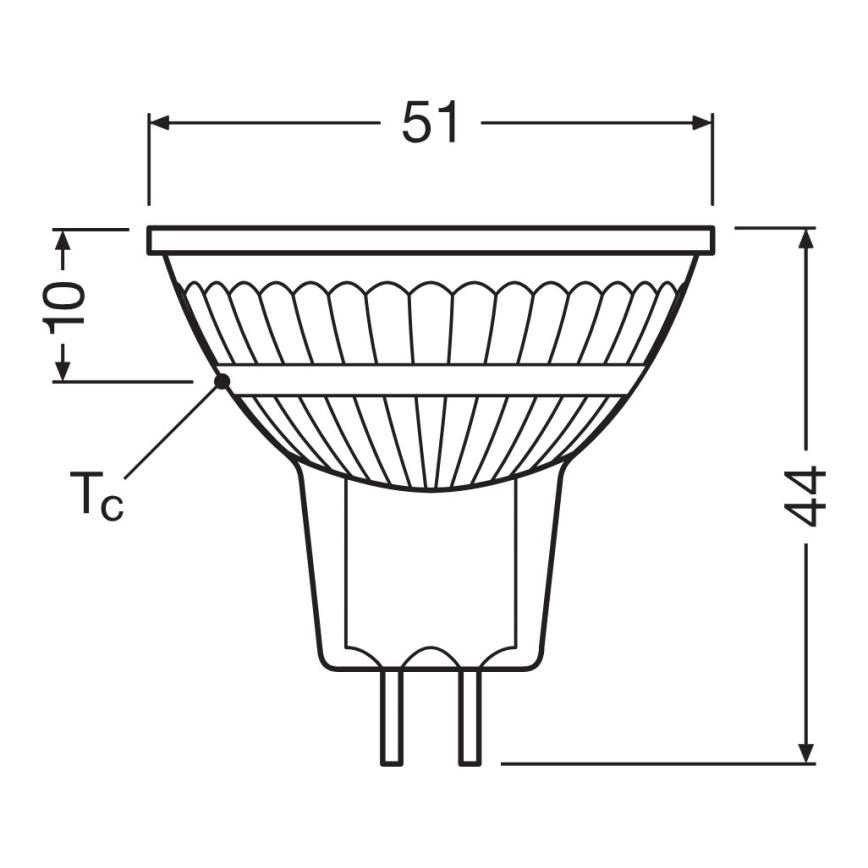 LED Stmívatelná reflektorová žárovka MR16 GU5,3/5,3W/12V 2700K 36° CRI 97 - Ledvance