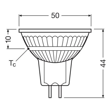 LED Stmívatelná reflektorová žárovka MR16 GU5,3/6,6W/12V 4000K 36° CRI 97 - Ledvance