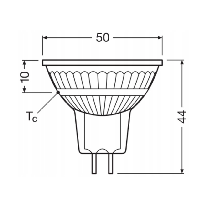 LED Stmívatelná reflektorová žárovka MR16 GU5,3/6,8W/12V 4000K 36° CRI 90 - Ledvance
