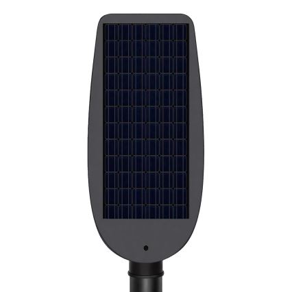 LED Stmívatelná solární pouliční lampa se senzorem VENICE LED/100W/3,2V 6000 mAh IP65 černá + dálkové ovládání