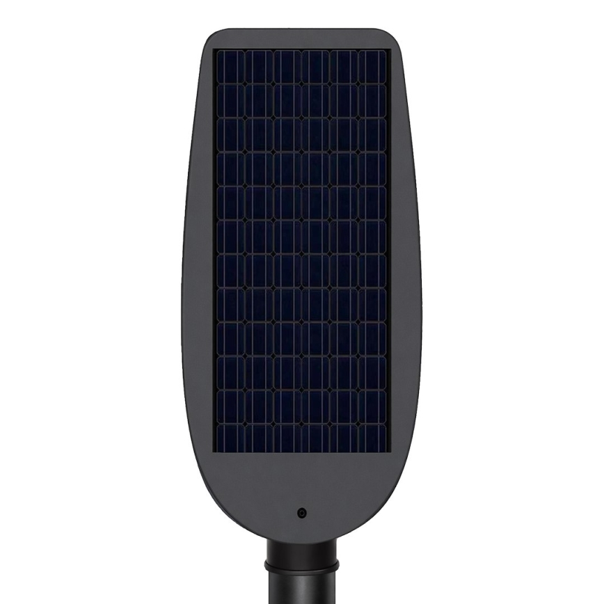 LED Stmívatelná solární pouliční lampa se senzorem VENICE LED/100W/3,2V 6000 mAh IP65 černá + dálkové ovládání